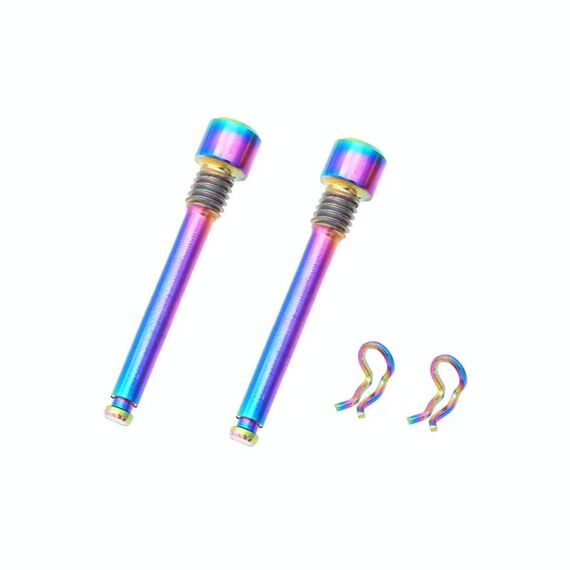 Chiusura a clip in lega di titanio per bicicletta da strada di montagna con molla di fissaggio, colore: perno + anello elastico colorato