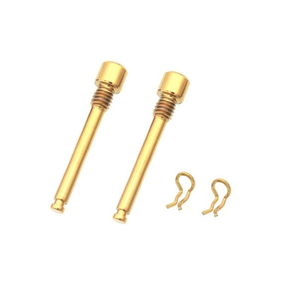 Chiusura a clip in lega di titanio per bicicletta da strada di montagna con molla di ritegno, colore: perno + anello elastico oro