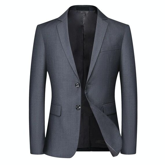 Uomo taglie forti casual vestito vestibilità ampia blazer business abbigliamento da lavoro carriera abbigliamento, taglia: XXXL (grigio)