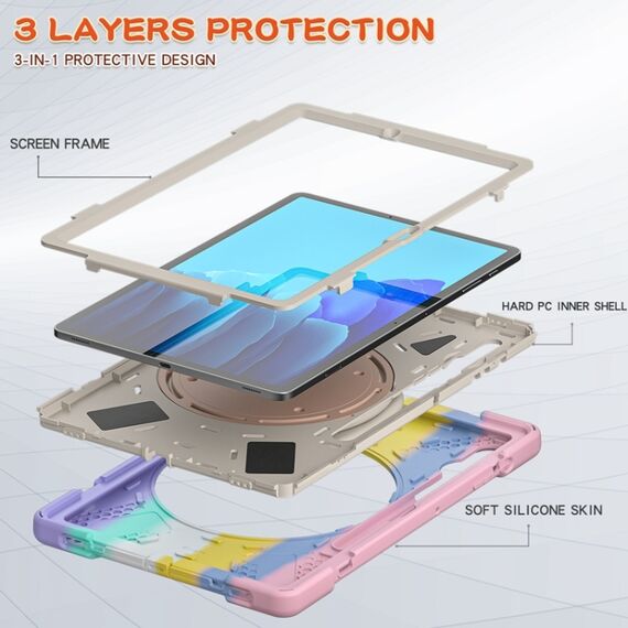 Custodia protettiva rosa con supporto e tracolla per Galaxy Tab S8+/S7+/S7 FE EDA001669301E