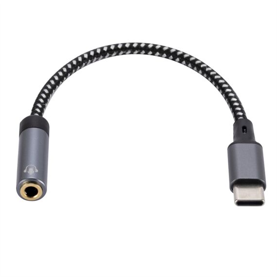 Cavo audio AUX da 3,5 mm femmina a tipo C da 13 cm (grigio) EDA006781701A