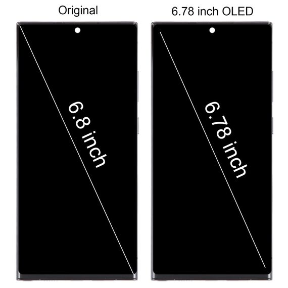Display OLED LCD con Telaio per Samsung Galaxy S23 Ultra 5G SM-S918U (Nero)