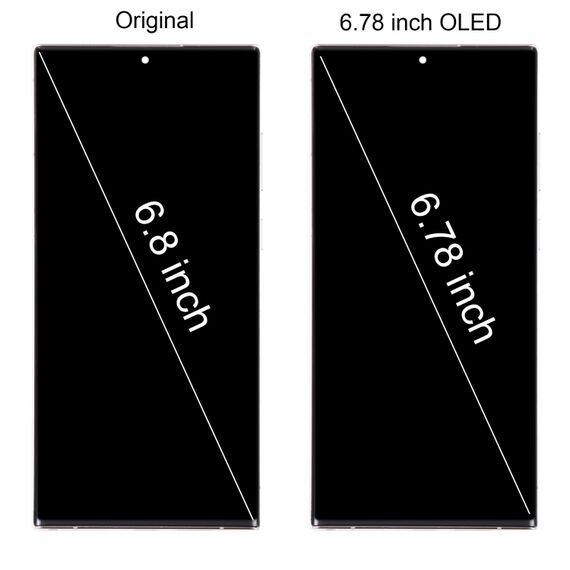 Schermo OLED Samsung Galaxy S22 Ultra 5G SM-S908B con cornice - Argento EU SPS6698S 6922460907702