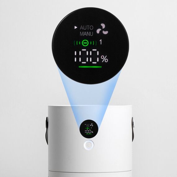 AP01 Purificatore d'aria portatile a ioni negativi, rimozione fumo (bianco)