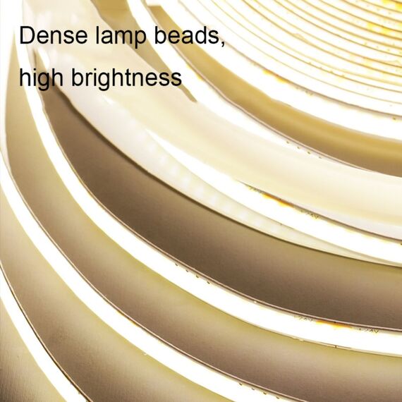 Striscia LED COB adesiva 1m 24V, 320 LED, 12W, 6000K, larghezza 8mm
