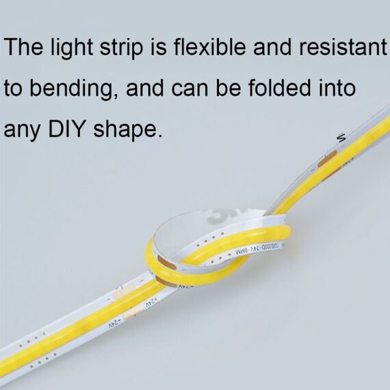 Striscia LED COB adesiva 1m 24V, 320 LED, 12W, 6000K, larghezza 8mm