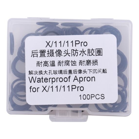 Anello in gomma impermeabile per fotocamera posteriore per iPhone X / 11/11 Pro nero EDA006830301A