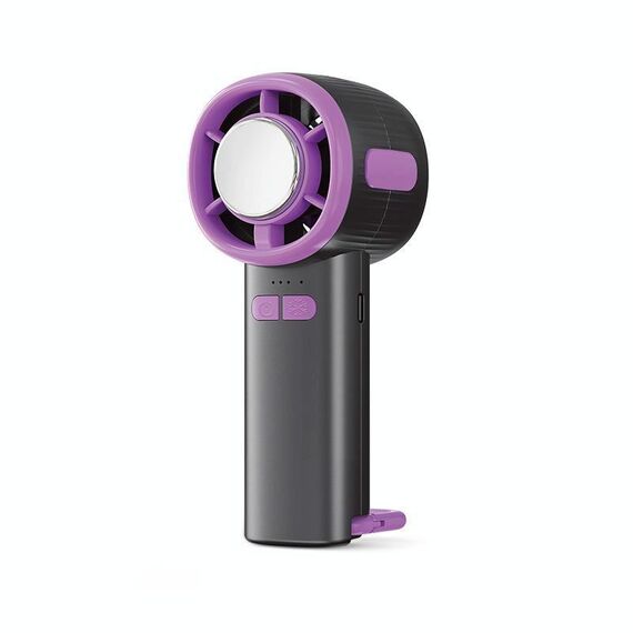 Ventilatore di raffreddamento a semiconduttore con display digitale ad alta velocità a 3 velocità, piccolo ventilatore portatile USB (grigio)