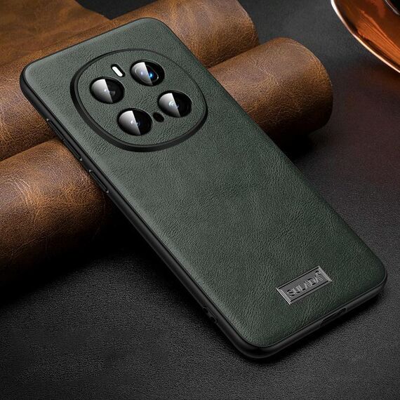 Per Honor Magic7 Pro SULADA Custodia per telefono in pelle fatta a mano antiurto in TPU ibrida (verde)