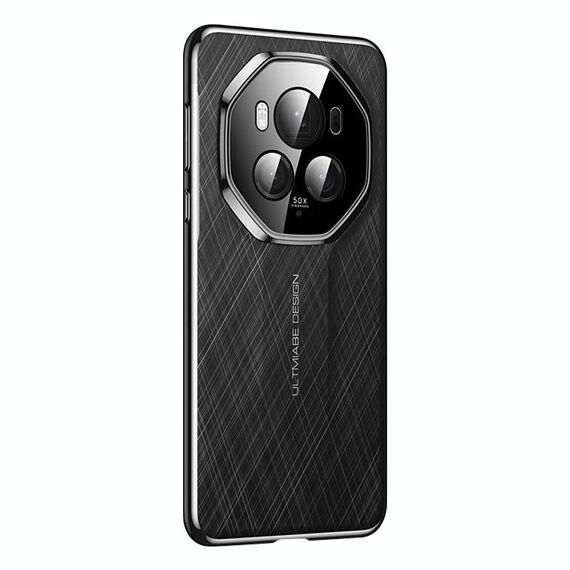 Custodia per telefono cellulare per PC in pelle verniciata semplice con design definitivo per Honor Magic6 (nero)