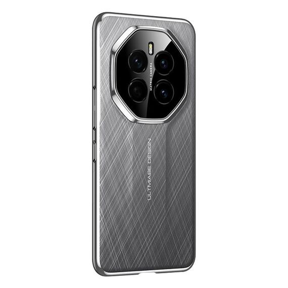Custodia per telefono cellulare in pelle verniciata tinta unita For Honor Magic7 Imitazione Ultimate Design (grigio)