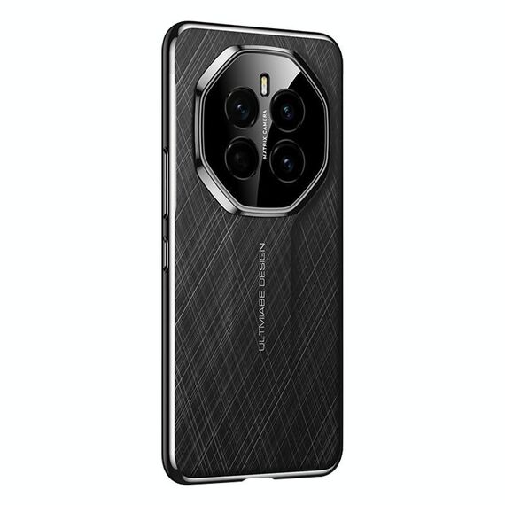 Custodia per telefono cellulare per PC in pelle verniciata semplice con design definitivo per Honor Magic7 (nera)