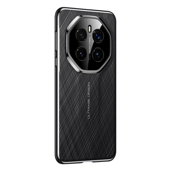 Custodia per telefono cellulare in pelle verniciata semplice con design definitivo per Honor Magic7 Pro (nera)