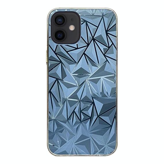Per iPhone 12 Adesivo Trasparente Colorato Pellicola Posteriore per Telefono (Rombo)