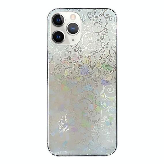Per iPhone 11 Pro Max Adesivo Trasparente Colorato Pellicola Posteriore per Telefono con Pellicola Laterale (Lucky Clouds)