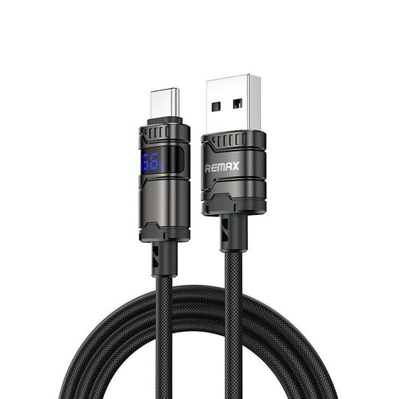 Cavo dati intrecciato in nylon da USB a tipo C REMAX C01-AC 66W, lunghezza: 1,2 m (nero)