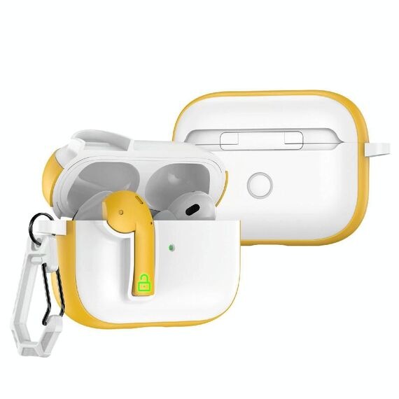 Per AirPods Pro Custodia protettiva per auricolari con blocco colorato (giallo)