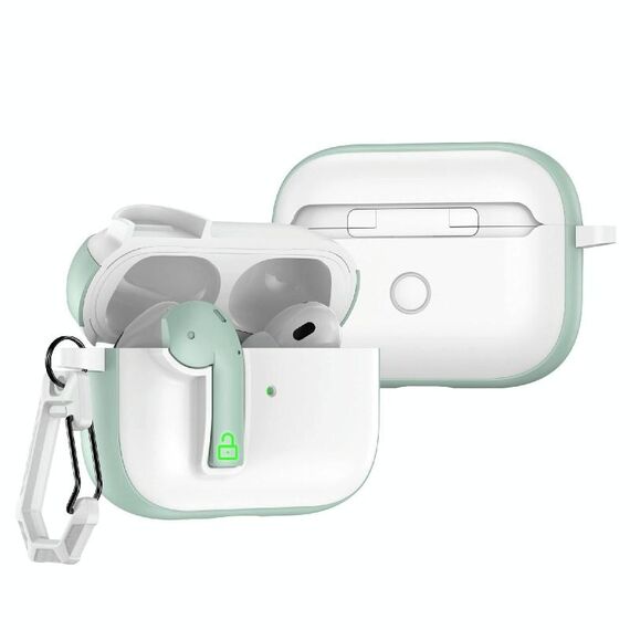 Per AirPods Pro 2 Custodia protettiva per auricolari con blocco colorato (verde)