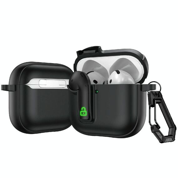 Per AirPods 4 Custodia protettiva per auricolari con blocco colorato (nero)