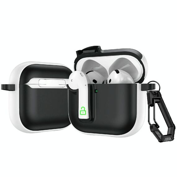 Per AirPods 4 Custodia protettiva per auricolari con blocco colorato (bianco)