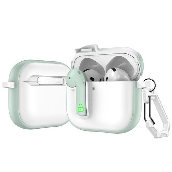 Per AirPods 4 Custodia protettiva per auricolari con blocco colorato (verde)