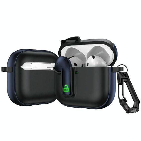 Per AirPods 4 Custodia protettiva per auricolari con blocco colorato (blu navy)