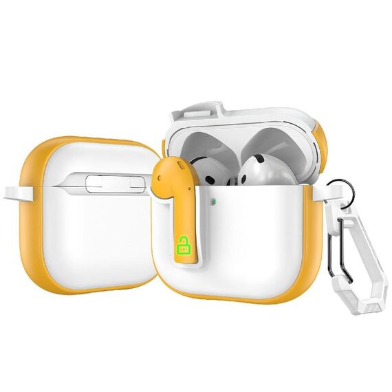 Per AirPods 4 Custodia protettiva per auricolari con blocco colorato (giallo)