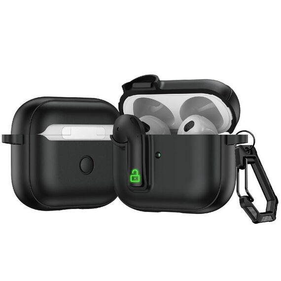 Per AirPods 3 Custodia protettiva per auricolari con blocco colorato (nero)