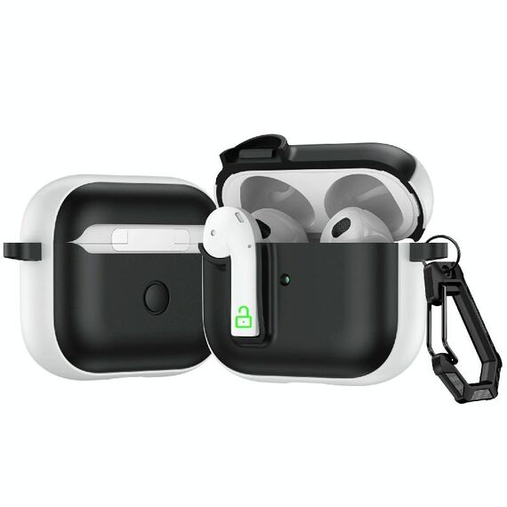 Per AirPods 3 Custodia protettiva per auricolari con blocco colorato (bianco)