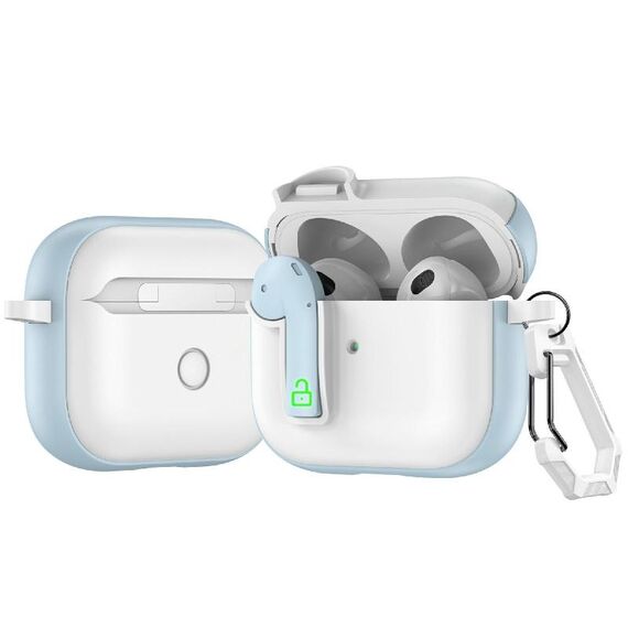 Per AirPods 3 Custodia protettiva per auricolari con blocco colorato (azzurro chiaro)