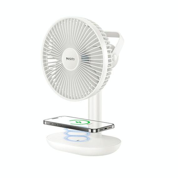 Ventilatore da tavolo Yesido YF16 Brushless con caricabatterie wireless (bianco)