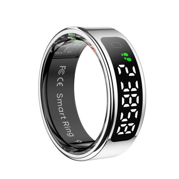 R11 TAGLIA 11 Smart Ring, supporta la frequenza cardiaca / ossigeno nel sangue / sonno / modalità sportive multiple (argento)