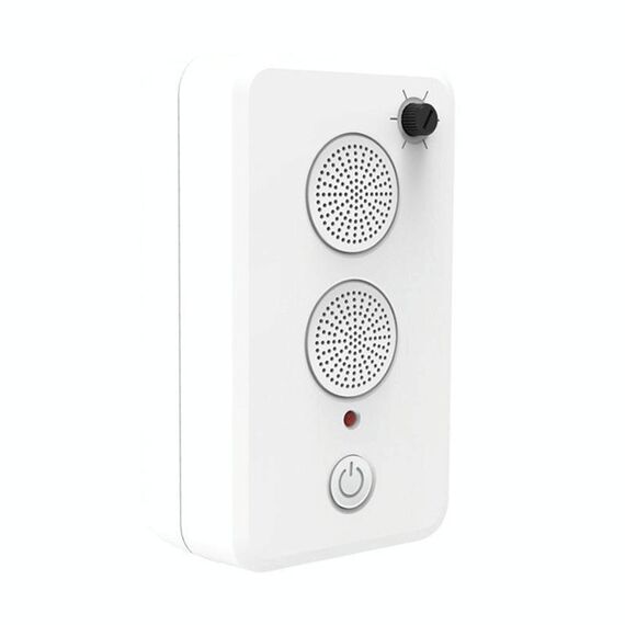 Repellente per uccelli e animali ad ultrasuoni per porte e finestre ricaricabile tramite USB (bianco)