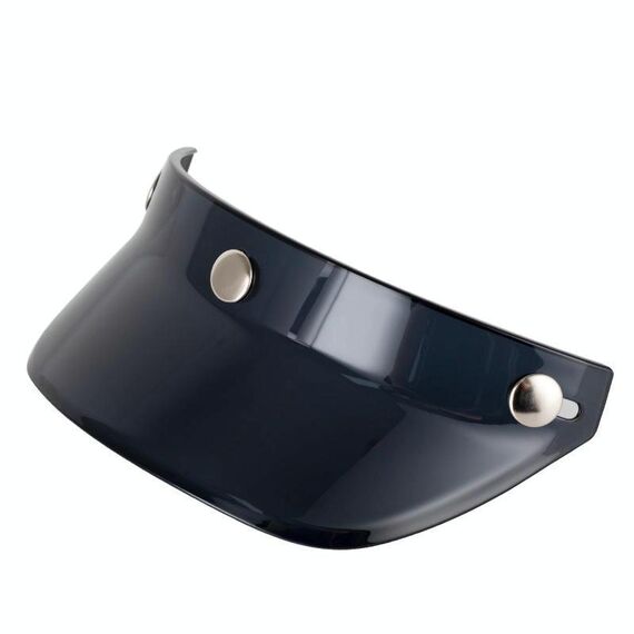 Visiera per casco da motociclista retrò a 3 bottoni, protezione parasole, mezza visiera per casco (tè scuro)