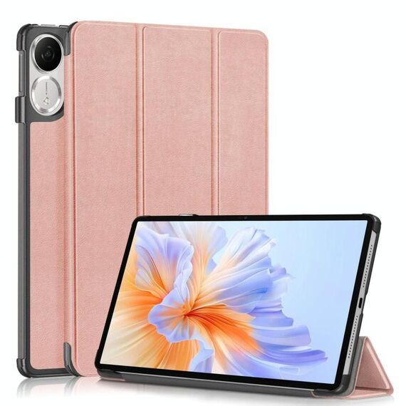 Custodia per tablet in pelle a 3 pieghe Custer Pure Color per Honor Pad V9 11.5 (oro rosa)