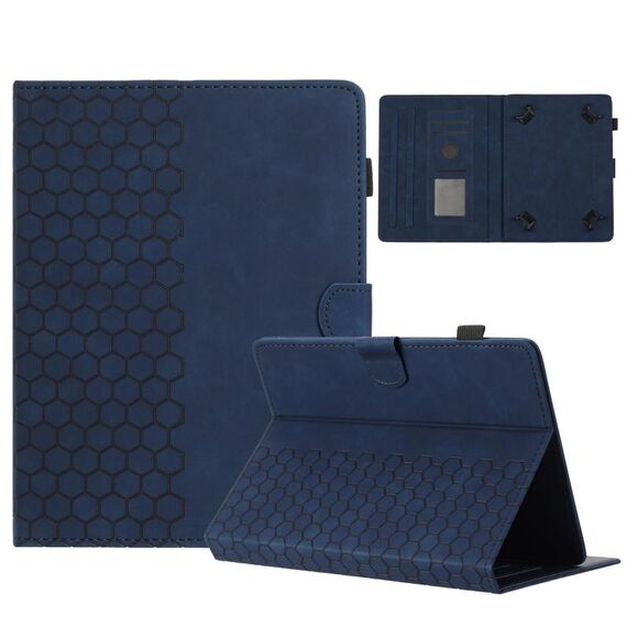 Custodia per tablet intelligente in pelle goffrata a nido d'ape da 7 pollici (blu)