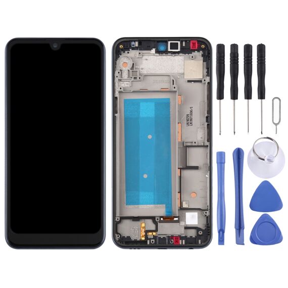 Schermo LCD originale per LG Q60, digitalizzatore doppia SIM assemblaggio completo con cornice nero SP5971B