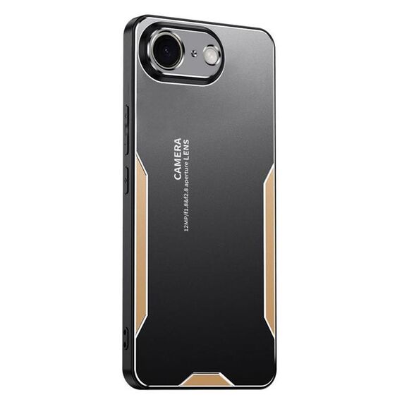 Per iPhone 16e Blade Series TPU Hybrid Metal Phone Case (Oro)