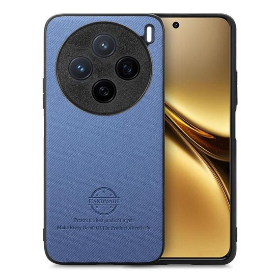 Per vivo X200 Twill Fabric Leather Skin Back Custodia per telefono (blu)