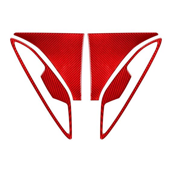 Per BMW Serie 8 G14 2019-2024 4 pezzi/set adesivi parafango anteriore universale (rosso)
