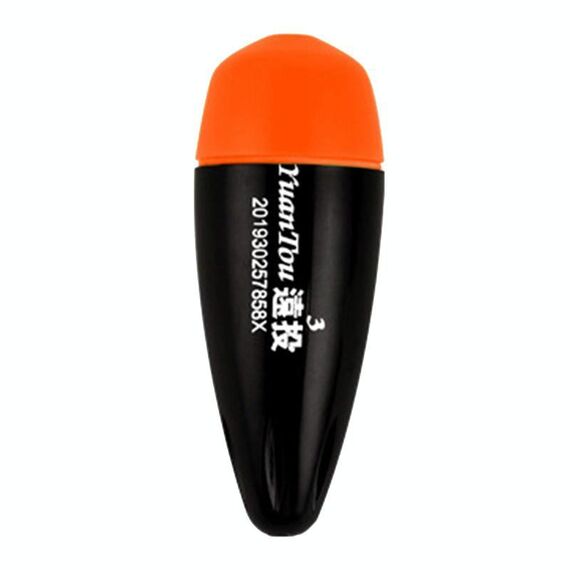 Galleggiante luminoso elettronico per la pesca notturna, galleggiante anticaduta in ABS per la pesca in mare, misura: 3 (arancione)