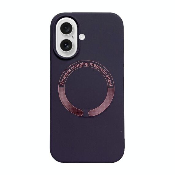 Per iPhone 16 Plus Custodia magnetica in silicone Magsafe (viola scuro)