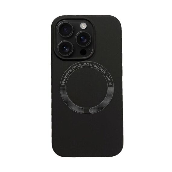 Per iPhone 16 Pro Custodia magnetica in silicone Magsafe (nero)