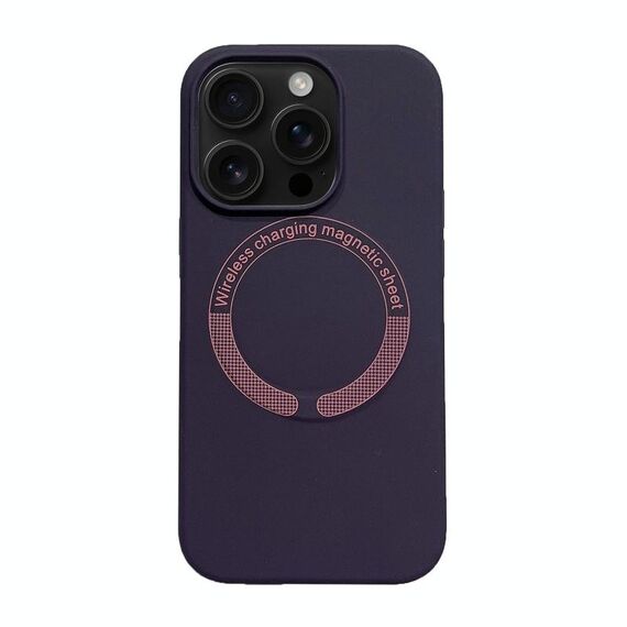 Per iPhone 16 Pro Custodia magnetica in silicone Magsafe (viola scuro)