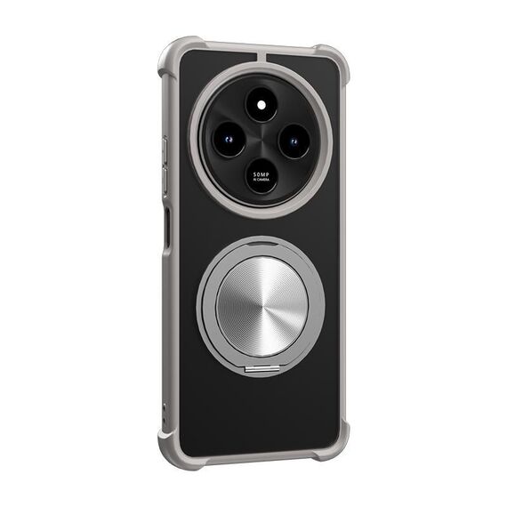 Per Redmi 14C 4G CD Texture Supporto girevole a 360 gradi MagSafe Custodia per telefono (grigio)