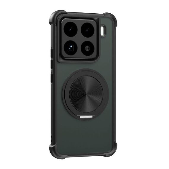 Per Xiaomi 15 Pro CD Texture Supporto girevole a 360 gradi MagSafe Custodia per telefono (nero)