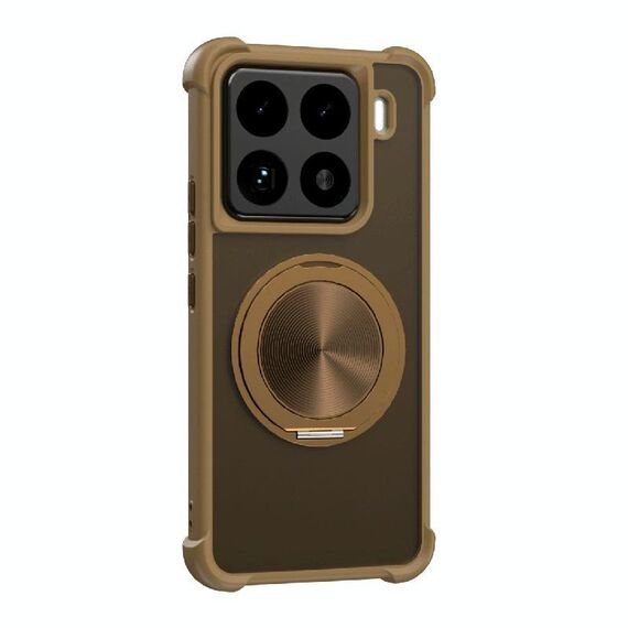 Per Xiaomi 15 Pro CD Texture Supporto girevole a 360 gradi MagSafe Custodia per telefono (oro)