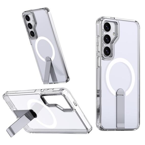 Per Samsung Galaxy S23 FE 5G Star Shine Series TPU + PC MagSafe Custodia per telefono con supporto pieghevole (trasparente)