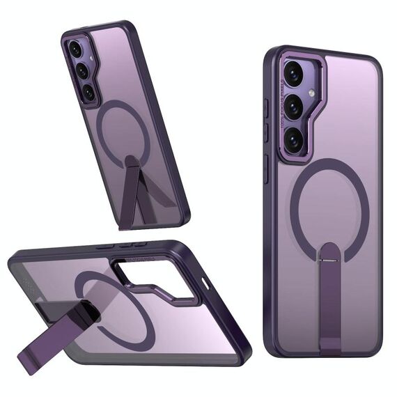 Per Samsung Galaxy S23 FE 5G Star Shine Series TPU + PC MagSafe Custodia per telefono con supporto pieghevole (viola)