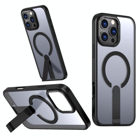 Per iPhone 16 Pro Max Star Shine Series TPU + PC MagSafe Custodia per telefono con supporto pieghevole (nero)